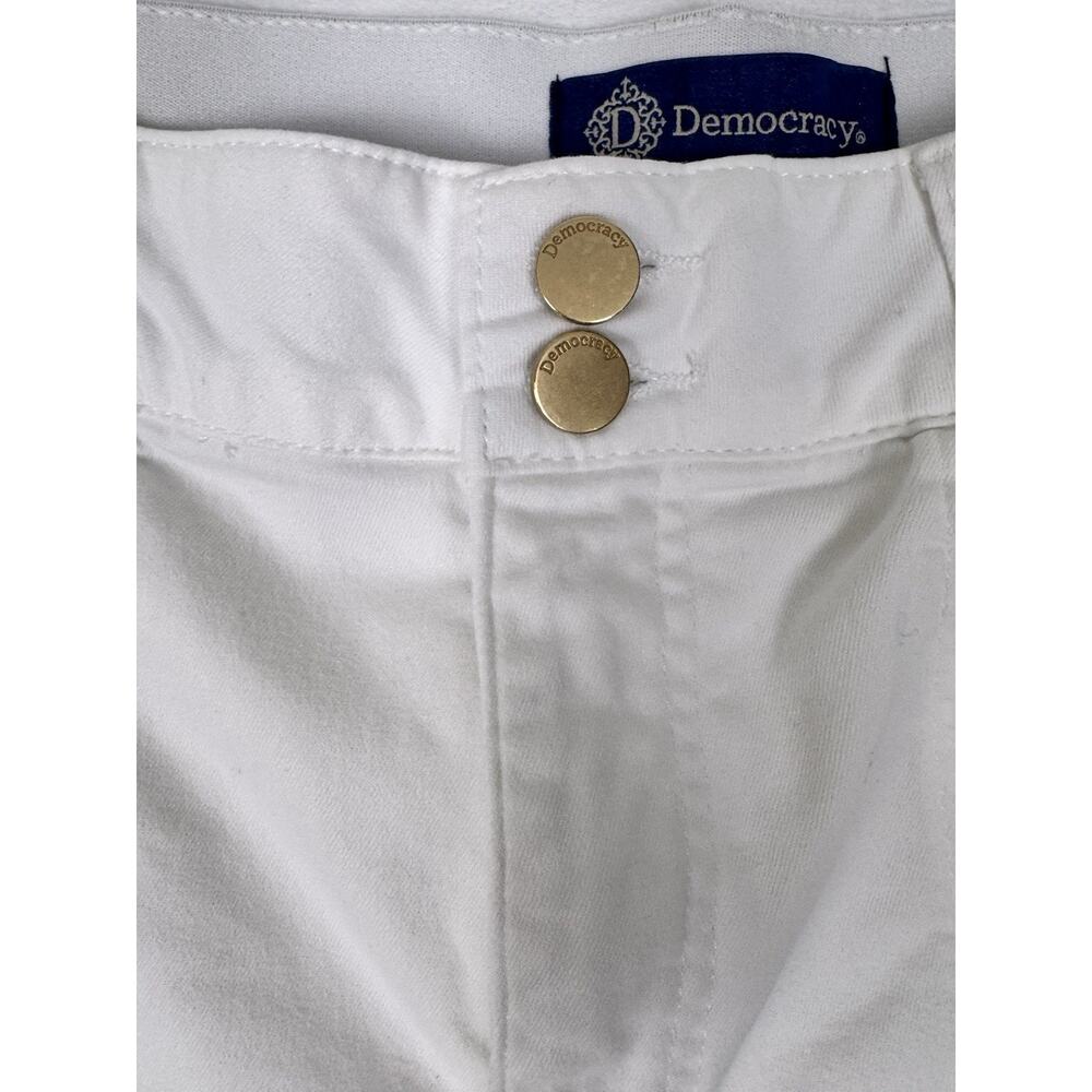 Democracy Ab”solution High Rise Patch Pocket Shorts Women’s Size 10 White - Picture 2 of 8